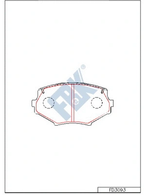 Kit de plaquettes de frein, frein à disque FBK FD3093