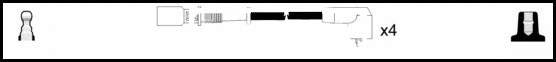 Kit de câbles d'allumage LEMARK HOES178