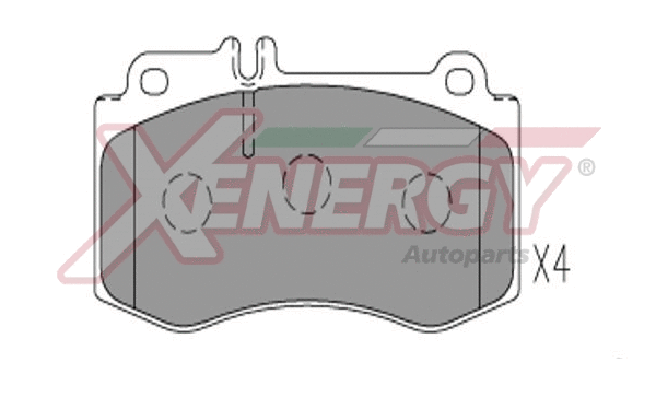 Kit de plaquettes de frein, frein à disque AP XENERGY X41322