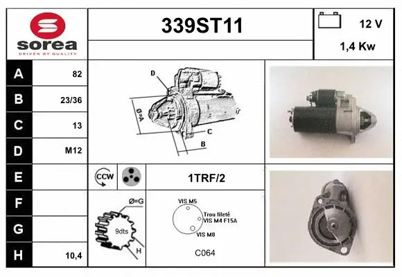 Démarreur STARTCAR 339ST11