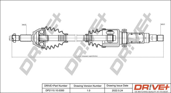 Arbre de transmission Dr!ve+ DP2110.10.0350
