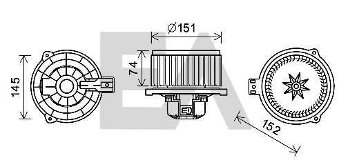 Moteur électrique, pulseur d'air habitacle EACLIMA 42A36019