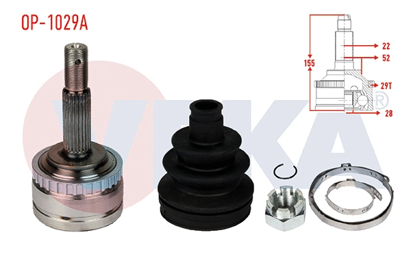 Jeu de joints, arbre de transmission VEKA OP-1029A