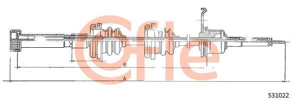 Câble flexible de commande de compteur COFLE 92.S31022