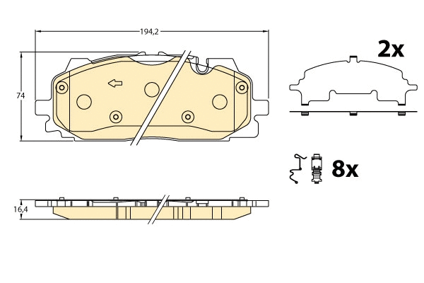 Kit de plaquettes de frein, frein à disque GIRLING 6121906