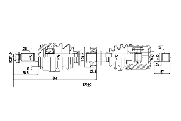Arbre de transmission DYNAMATRIX DDS223026