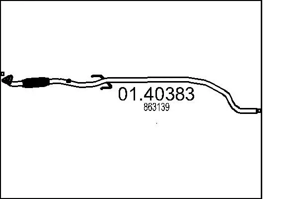 Tuyau d'échappement MTS 01.40383