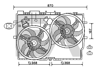 Ventilateur, refroidissement du moteur EACLIMA 33V25079