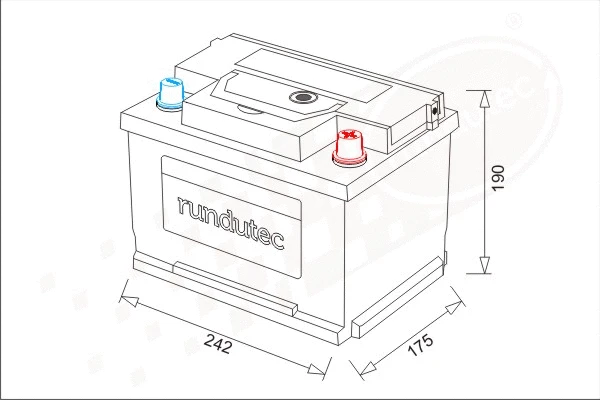 Batterie de démarrage rundutec GmbH RNU062RHN