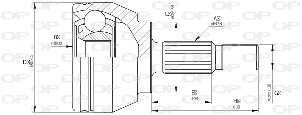 Jeu de joints, arbre de transmission OPEN PARTS CVJ5684.10