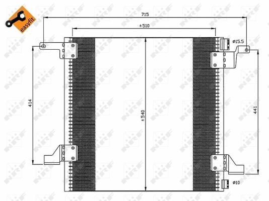 Condenseur, climatisation NRF 35526