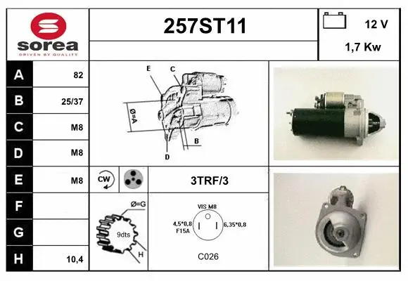 Démarreur STARTCAR 257ST11