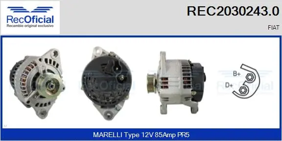 Alternateur RECOFICIAL REC2030243.0