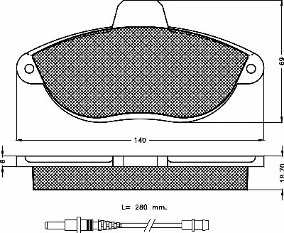 Kit de plaquettes de frein, frein à disque BSF 10412