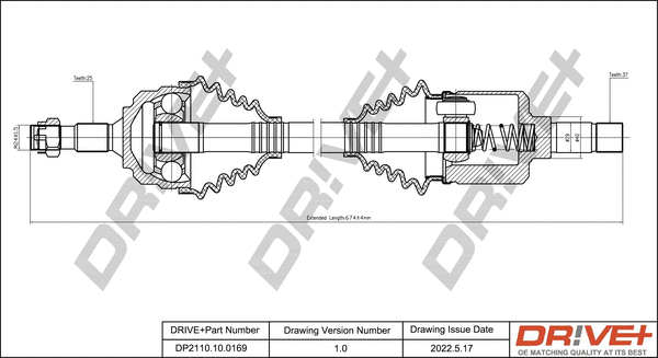 Arbre de transmission Dr!ve+ DP2110.10.0169