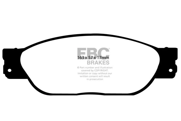 Kit de plaquettes de frein, frein à disque EBC Brakes DP21220