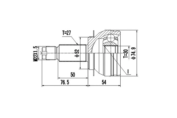 Jeu de joints, arbre de transmission DYNAMATRIX DCV856042