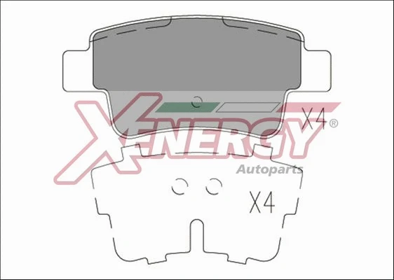 Kit de plaquettes de frein, frein à disque AP XENERGY X41260