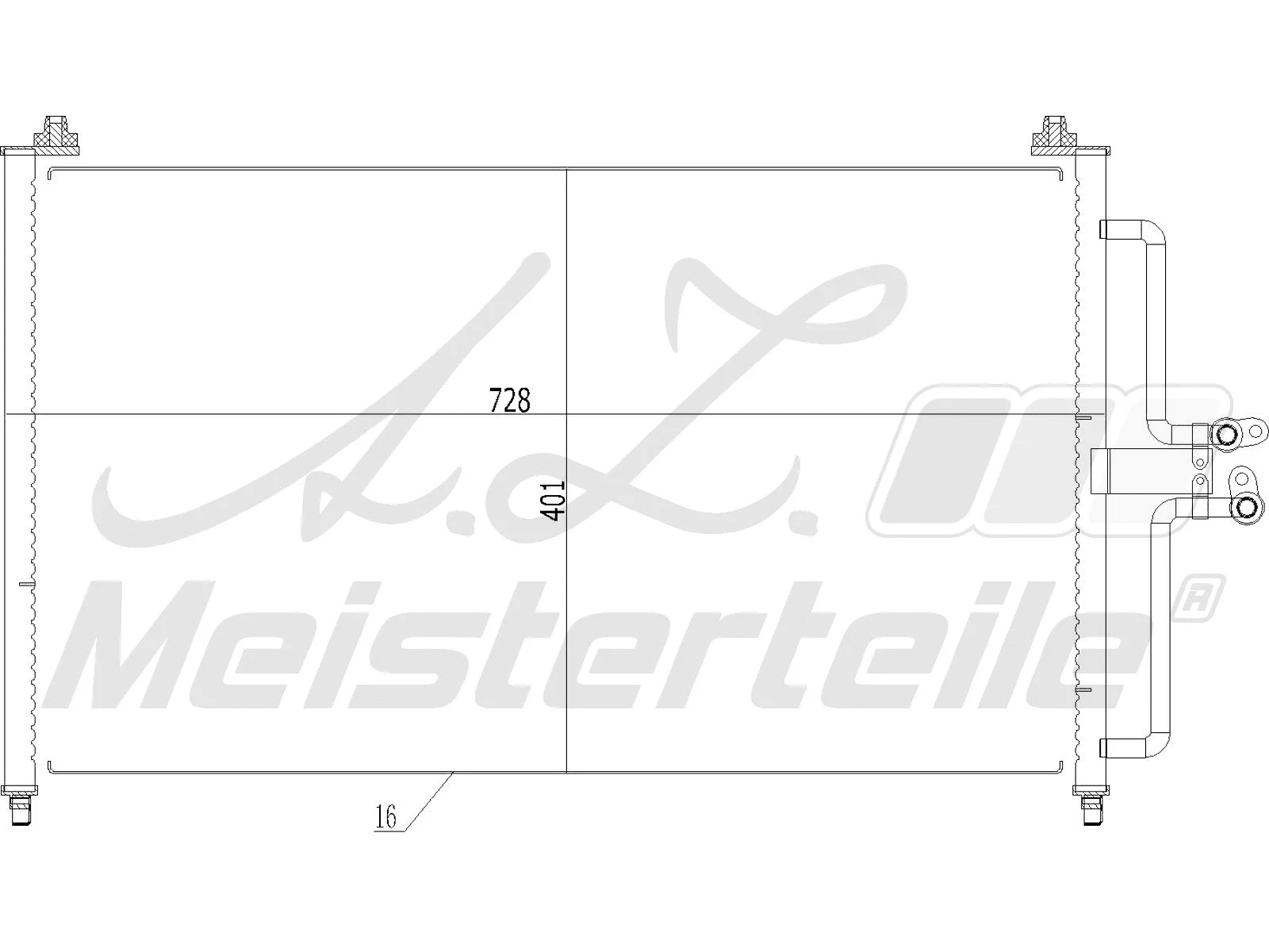 Condenseur, climatisation A.Z. Meisterteile AZMT-45-030-1491