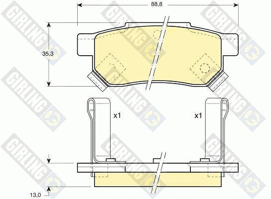 Kit de plaquettes de frein, frein à disque GIRLING 6104999