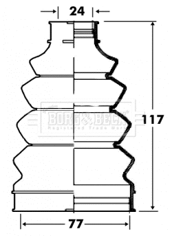 Jeu de joints-soufflets, arbre de commande BORG & BECK BCB2844