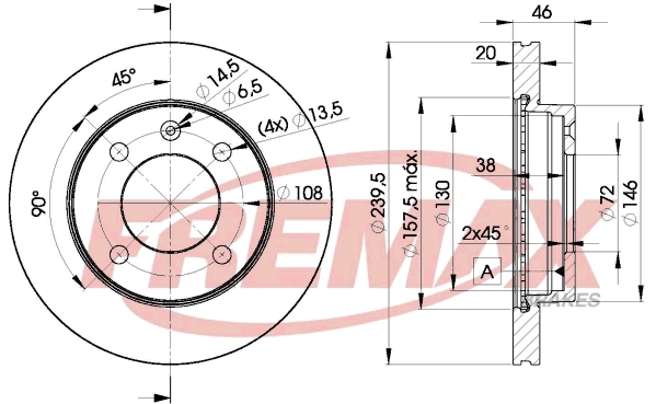 Disque de frein FREMAX BD-7968