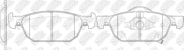 Kit de plaquettes de frein, frein à disque NiBK PN8863