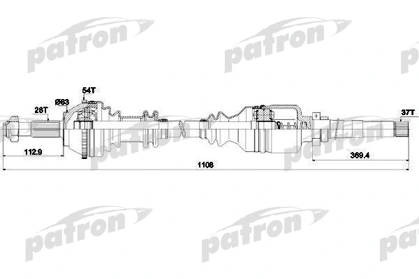 Arbre de transmission PATRON PDS0085