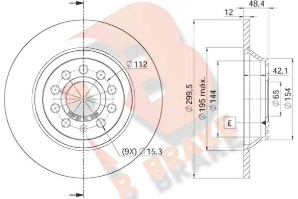Disque de frein R BRAKE 78RBD25642
