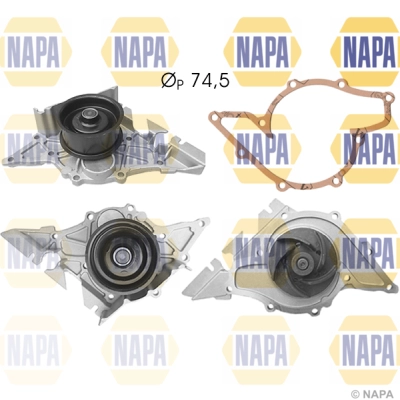 Pompe à eau, refroidissement du moteur NAPA NWP1030