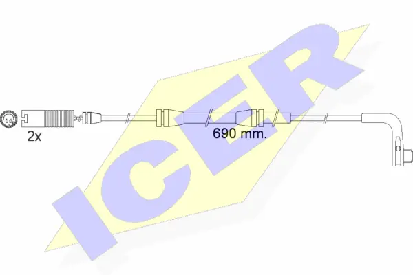 Contact d'avertissement, usure des plaquettes de frein ICER 610479 E C
