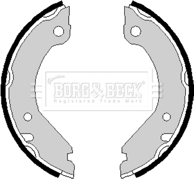 Jeu de mâchoires de frein, frein de stationnement BORG & BECK BBS6134