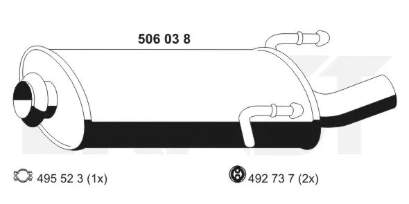 Silencieux arrière ERNST 506038