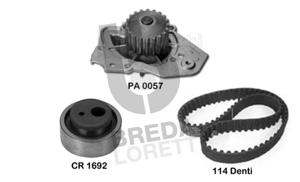 Pompe à eau + kit de courroie crantée BREDA LORETT KPA0103C