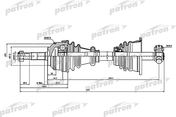 Arbre de transmission PATRON PDS1397