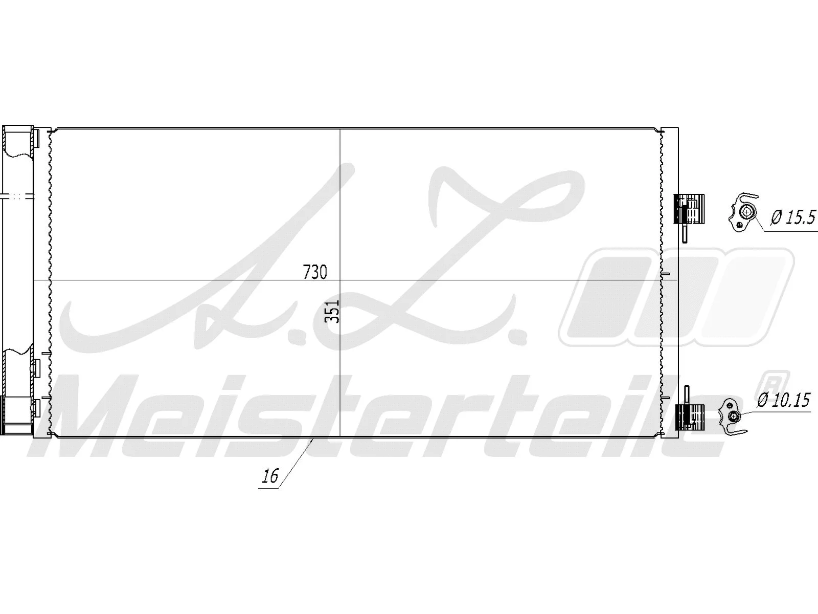 Condenseur, climatisation A.Z. Meisterteile AZMT-45-030-1387
