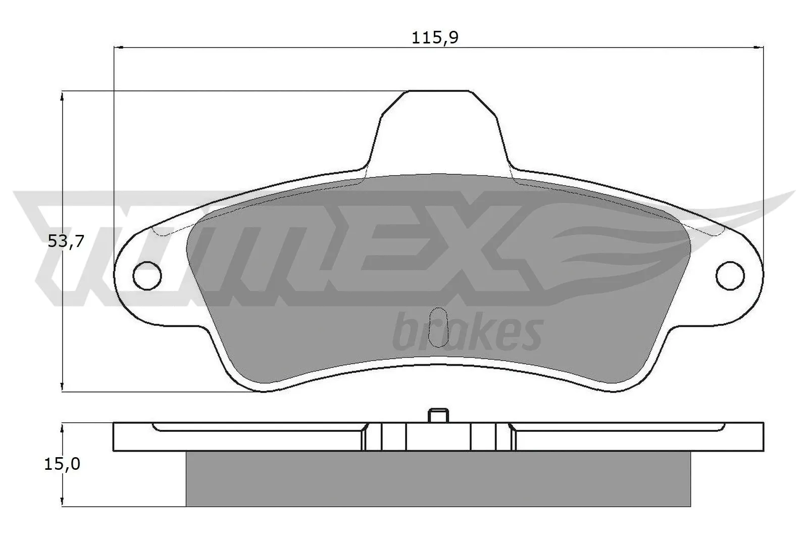 Kit de plaquettes de frein, frein à disque TOMEX Brakes TX 11-20