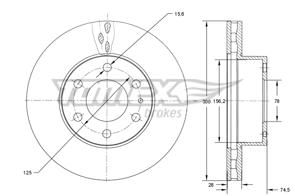 Disque de frein TOMEX Brakes TX 73-39
