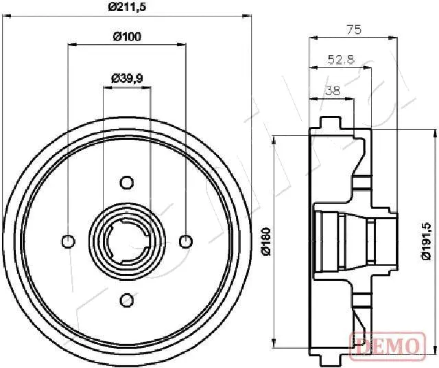 Tambour de frein ASHIKA 56-00-0901C