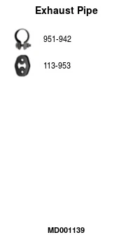 Tuyau d'échappement FA1 MD001139