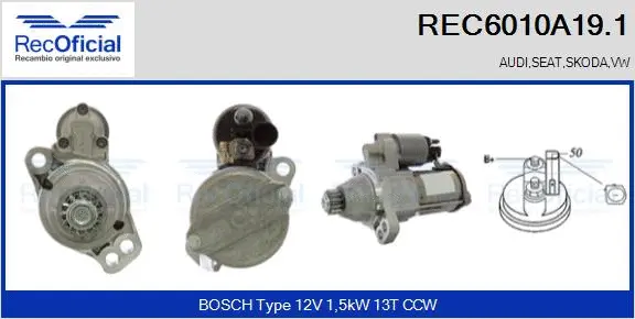Démarreur RECOFICIAL REC6010A19.1