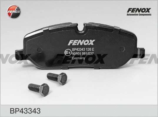 Kit de plaquettes de frein, frein à disque FENOX BP43343