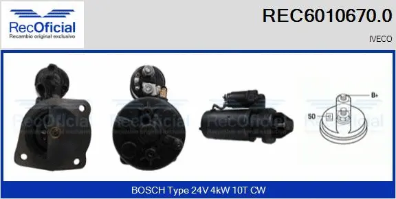 Démarreur RECOFICIAL REC6010670.0