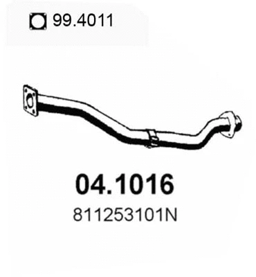 Tuyau d'échappement ASSO 04.1016