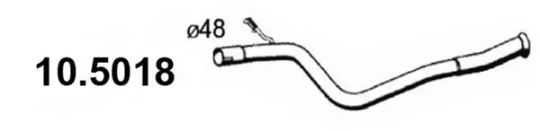 Tuyau d'échappement ASSO 10.5018