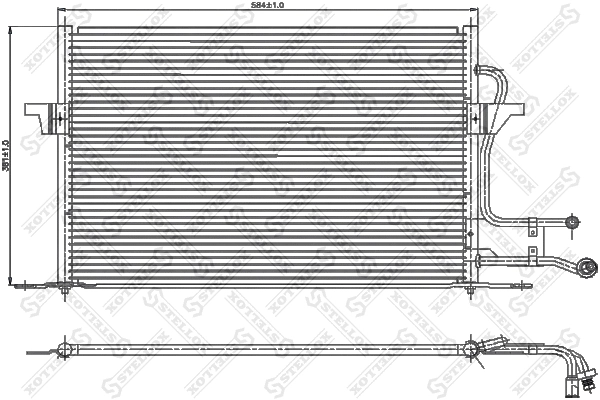 Condenseur, climatisation STELLOX 10-45295-SX