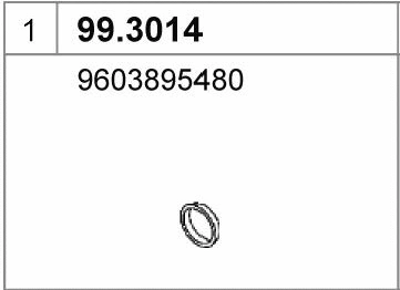 Bague d'étanchéité, tuyau d'échappement ASSO 99.3014