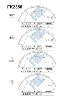Jeu de mâchoires de frein FBK FK2358
