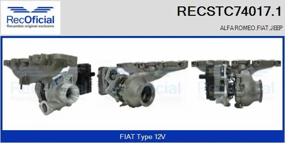 Turbocompresseur, suralimentation RECOFICIAL RECSTC74017.1