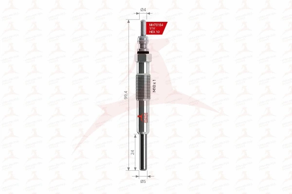 Bougie de préchauffage MEHA AUTOMOTIVE MH70184
